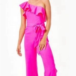 Lilly Pulitzer Lyra Jumpsuit in RazBerry NWT Sz 6